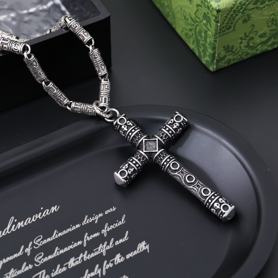 Gucci Anger Forest Series Cross Vintage Necklace