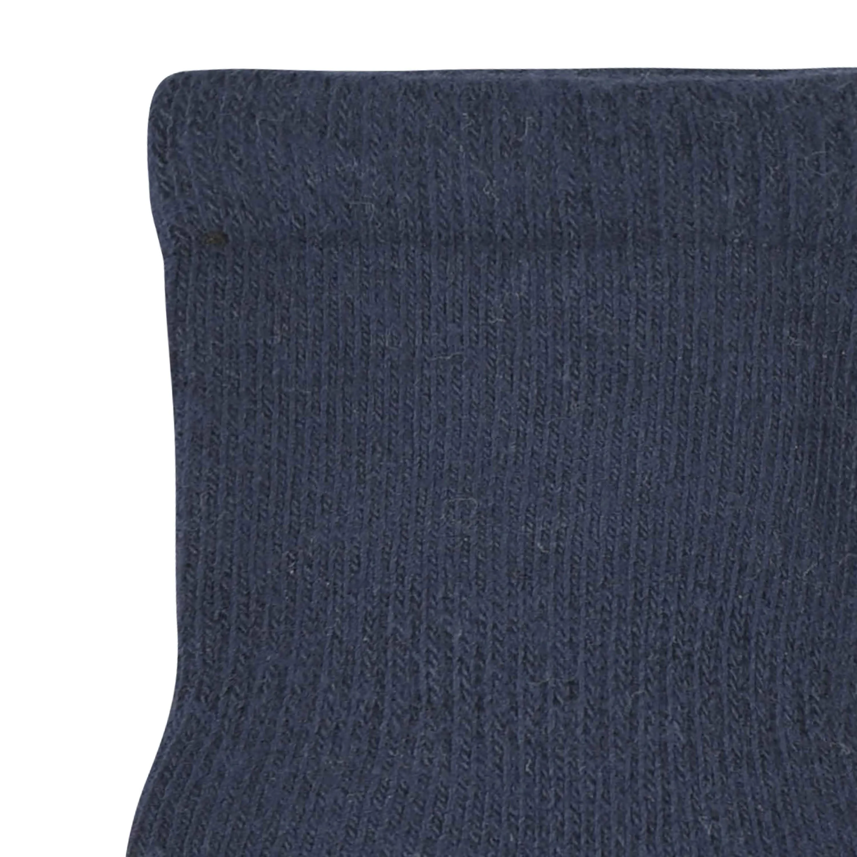 8-Pack Baby & Toddler Navy Wiggle Proof Jersey Crew Socks