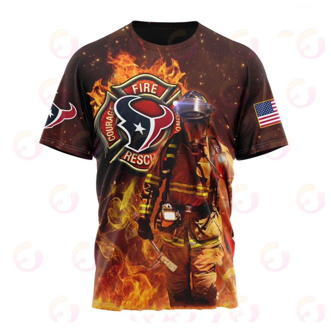 HOUSTON TEXANS HONOR FIREFIGHTERS – FIRST RESPONDERS 3D HOODIE