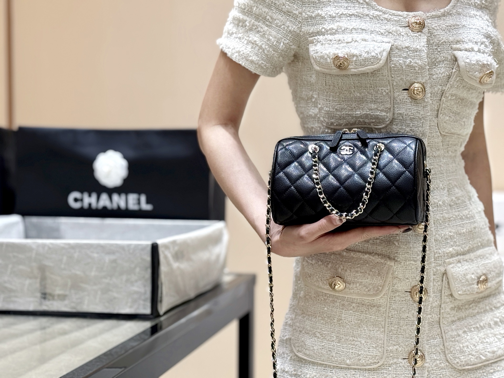 Chanel 25P Spring/Summer Preview Collection mini bowling bag AP4474