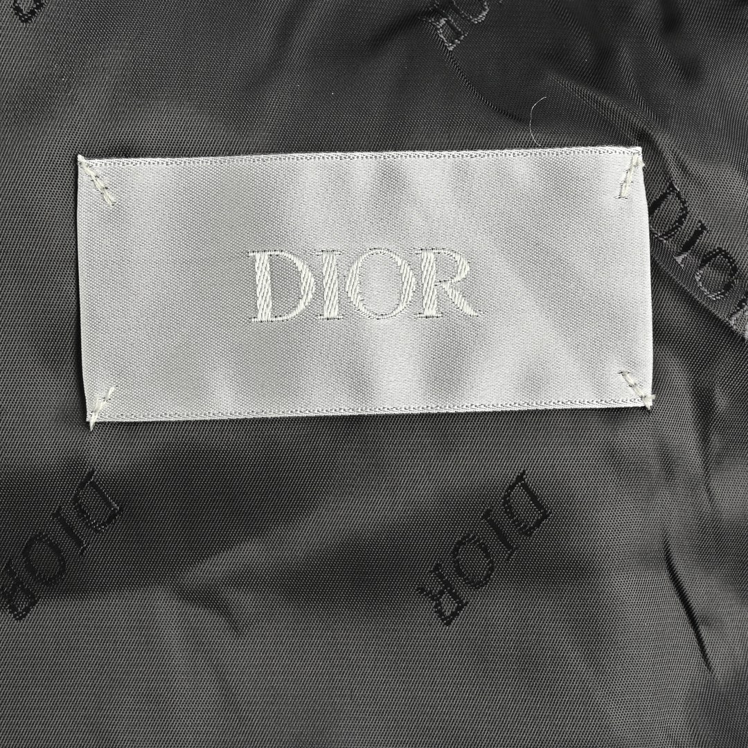 Dior 24Fw front and back embroidered lettering baseball jacket