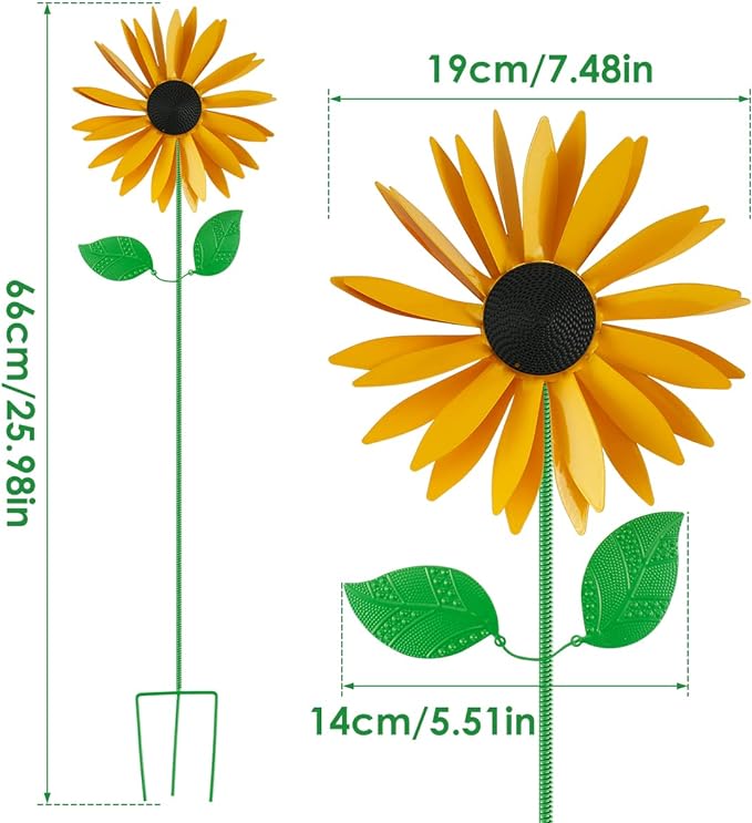 Sunflower Windmill Wind Spinners