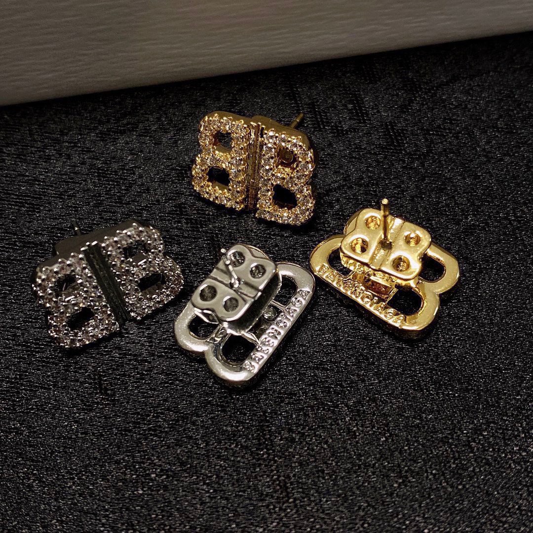 Balenciaga BB diamond earrings