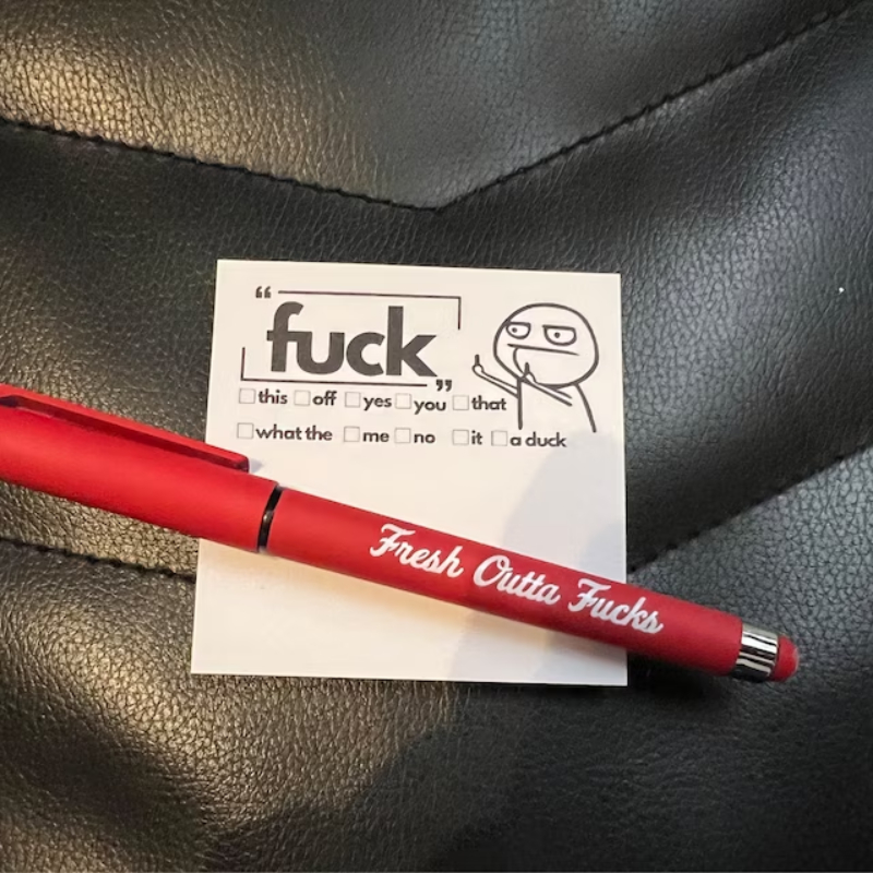 Fresh Outta Fucks Pad and Pen