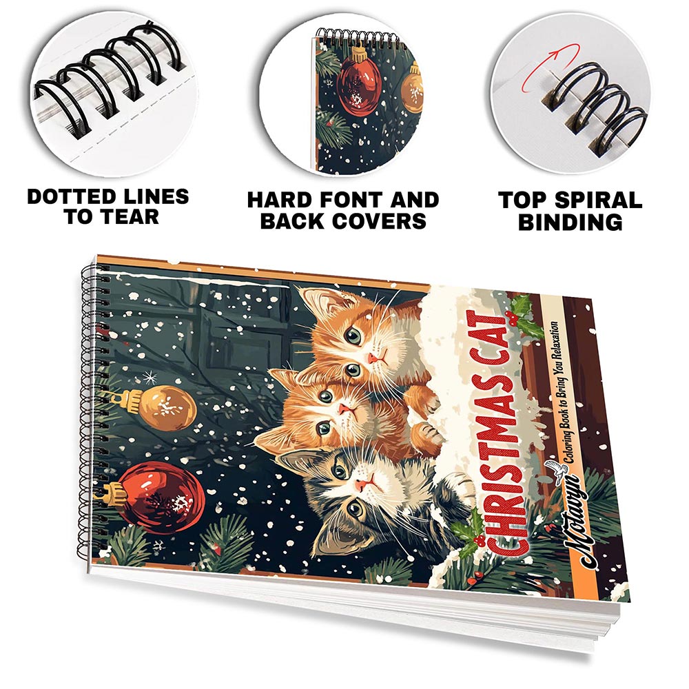🎄CHRISTMAS ON SALE🔥Christmas Spiral Coloring Book