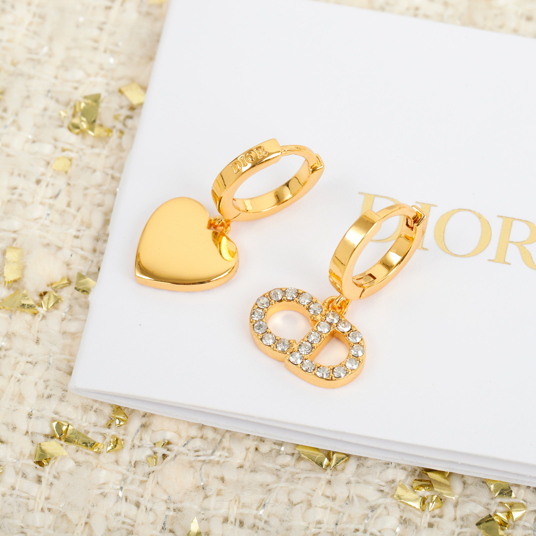 Dior Diamond Heart Earrings