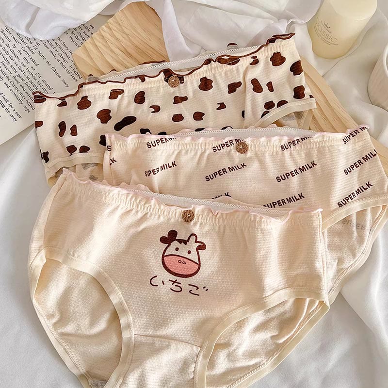 5 Pack Cow Print Panty Set
