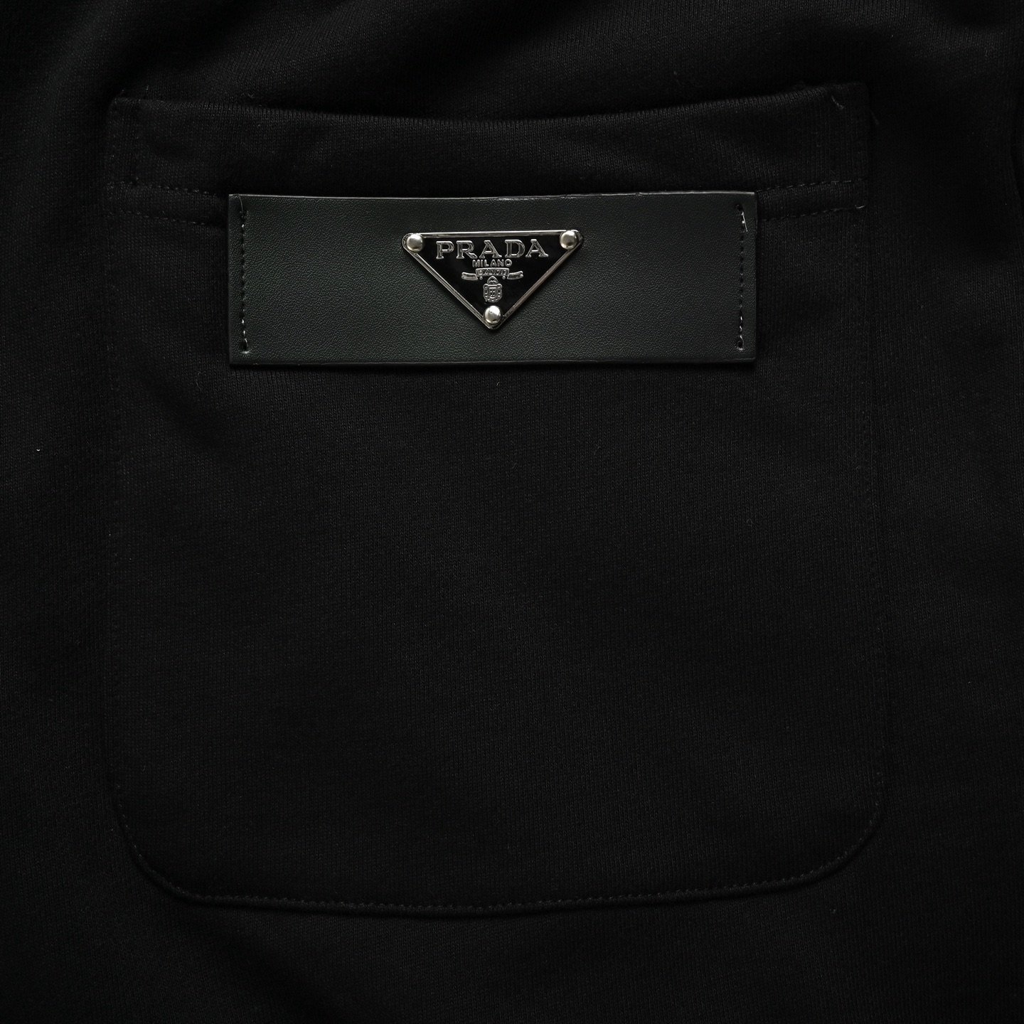Prada Logo Embroidered Back Pocket Metal Triangle Shorts