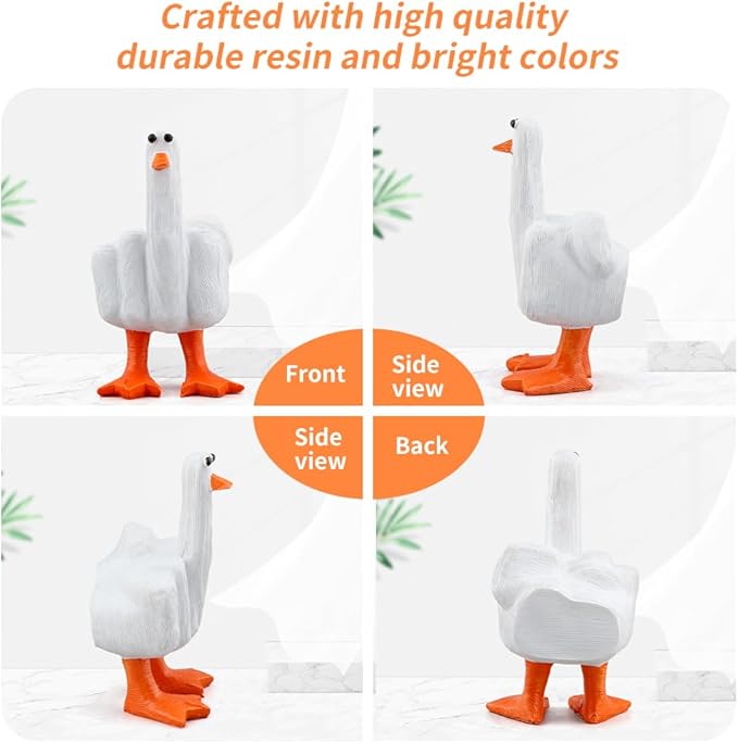 🦆🦆Creative Middle Finger Duck Decoration