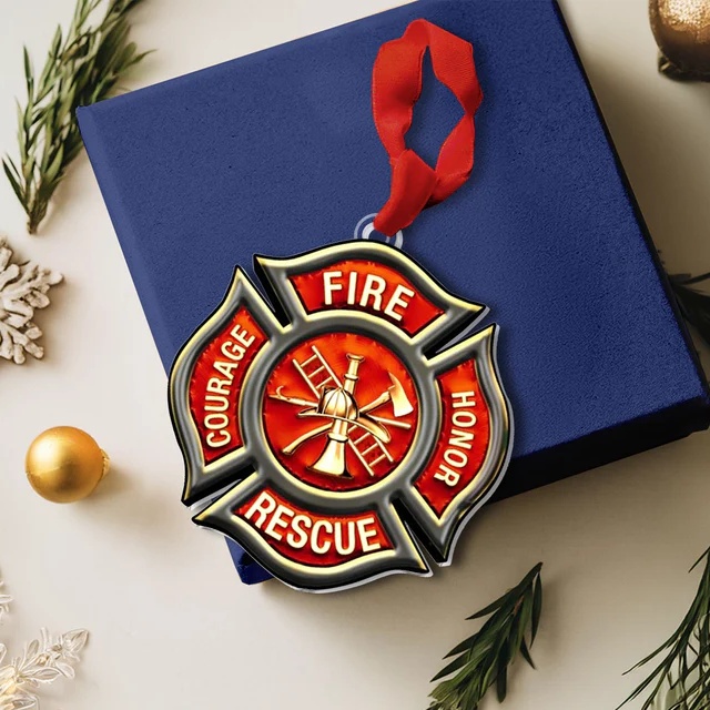 Firefighter's Maltese Cross Ornament