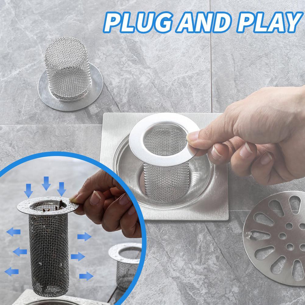 (🌲Early Christmas Sale- SAVE 49% OFF)Mesh Stainless Steel Floor Drain Strainer-⏰BUY 4 GET 2 FREE
