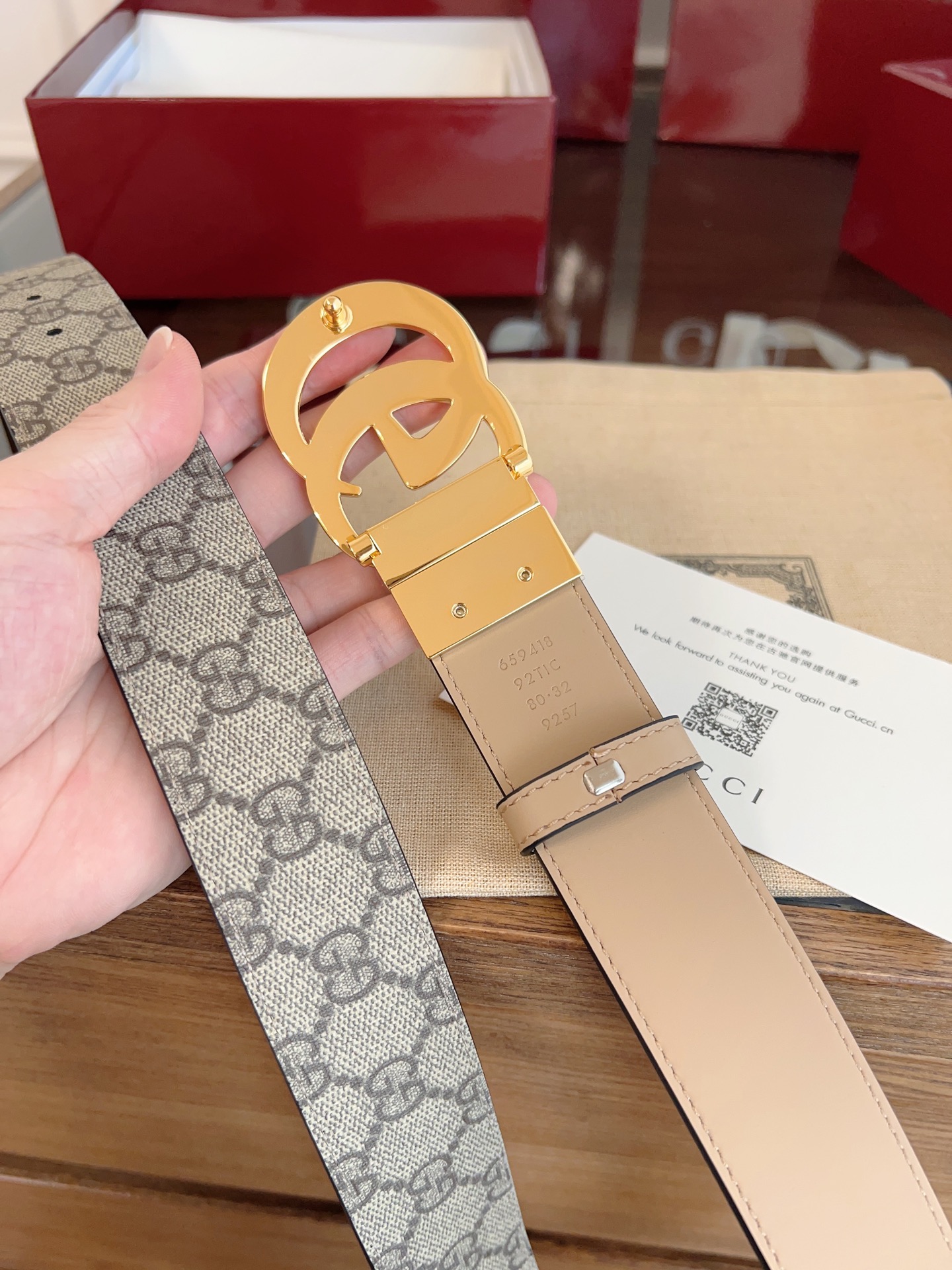 Gucci 2025 new double G buckle leather belt width 3.7cm