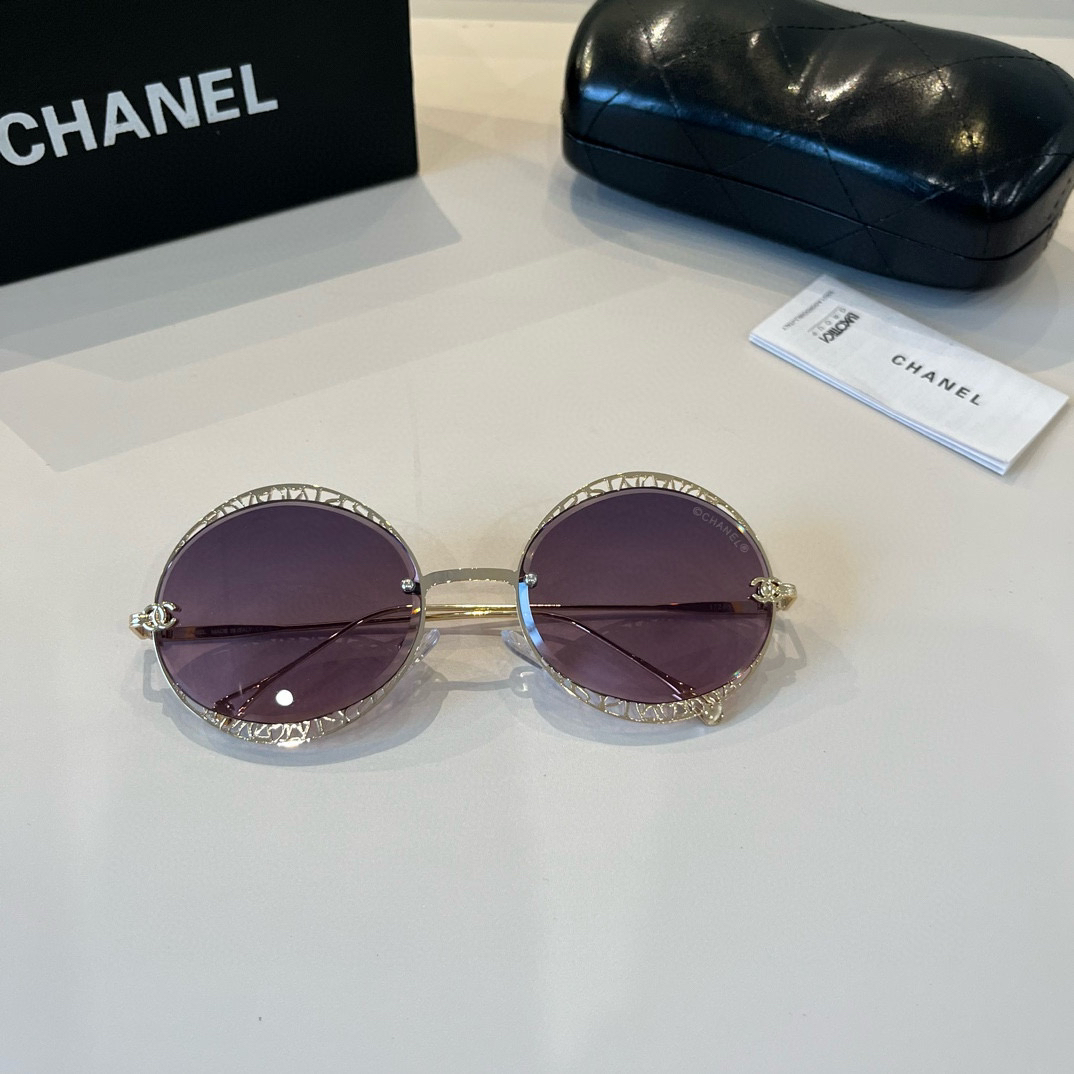 Chanel round frame sunglasses