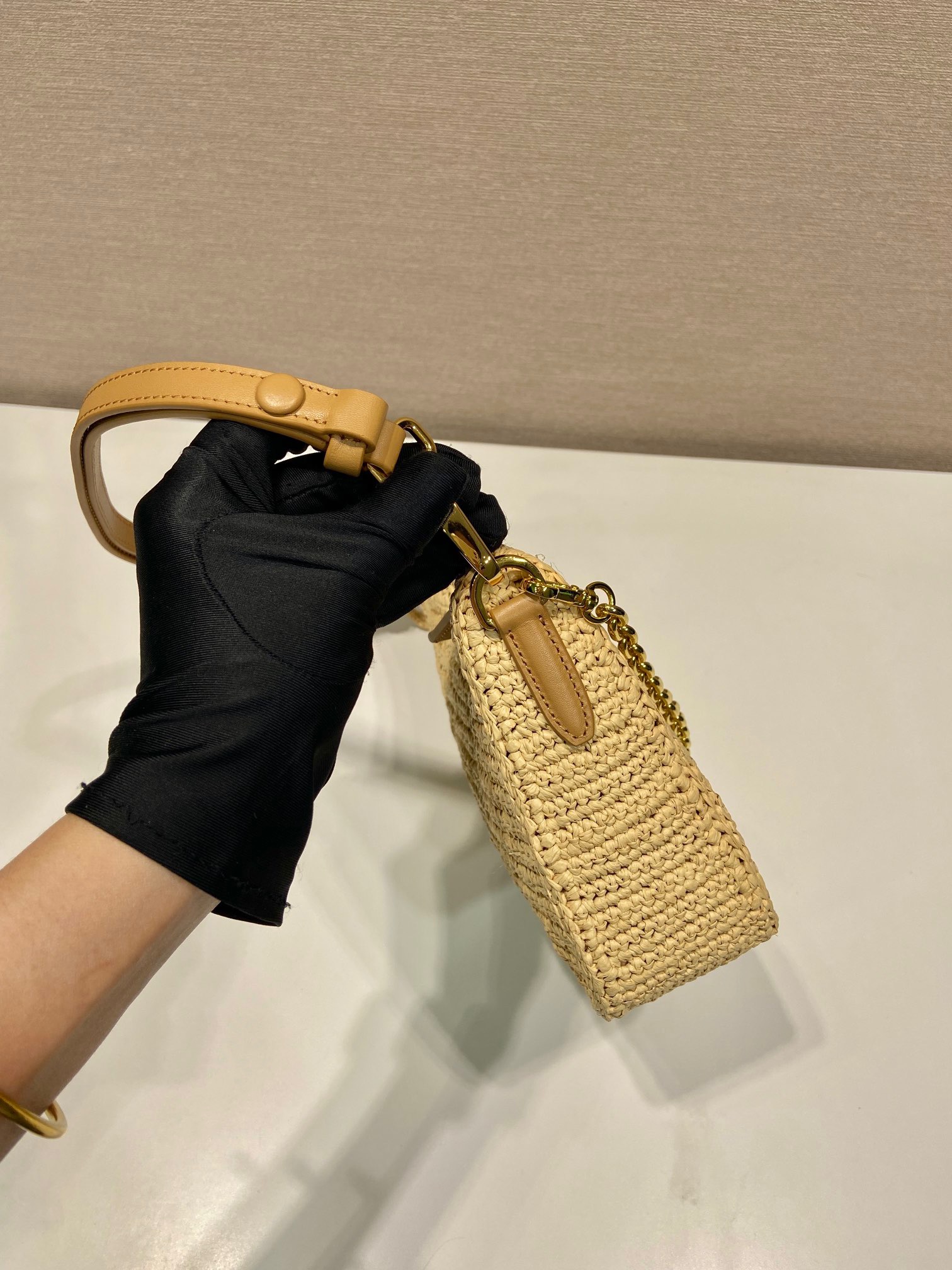 Prada Hand-woven Hobo Underarm Bag 1BC204B