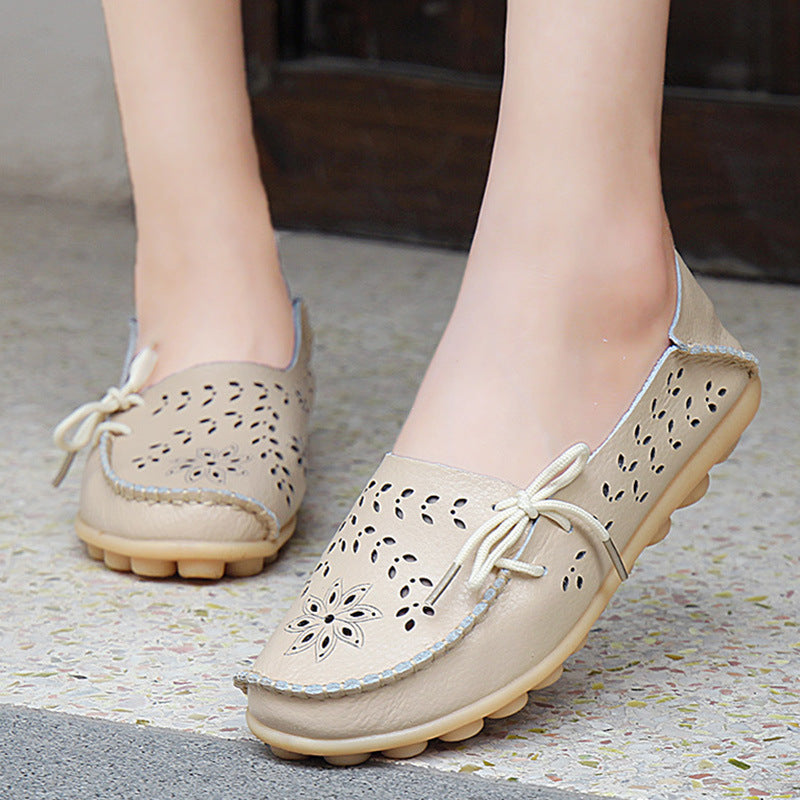 New Hollow Leather Casual Shoes