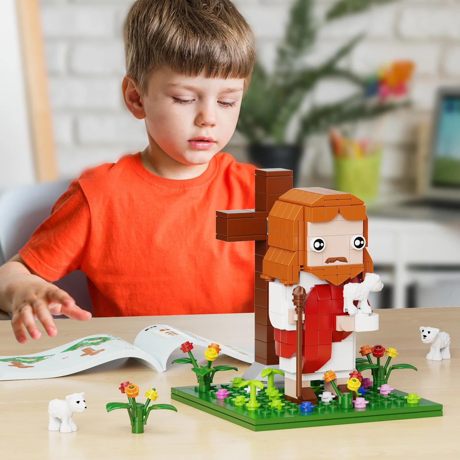 ✝️Build By Faith Jesus & Cross Building Blocks Set (324 Pcs)