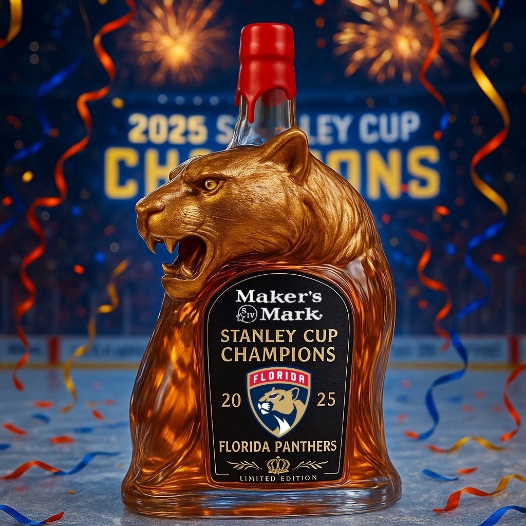 🎉Florida Panthers 2025 Championship Whiskey Bottle!