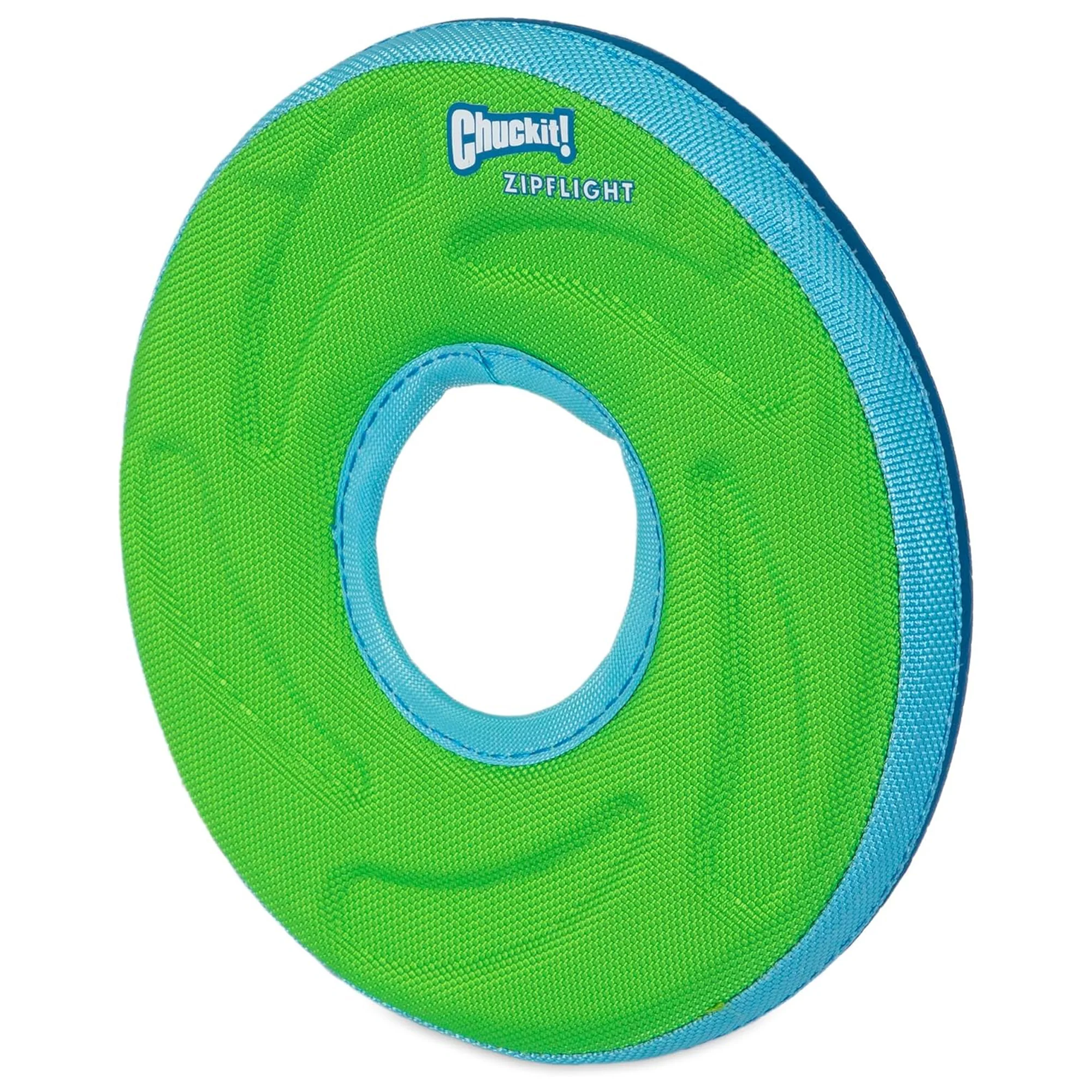Chuckit Zipflight Flying Disc Dog Toy, Medium 8.5 Inches, Green-Blue or Orange-Blue