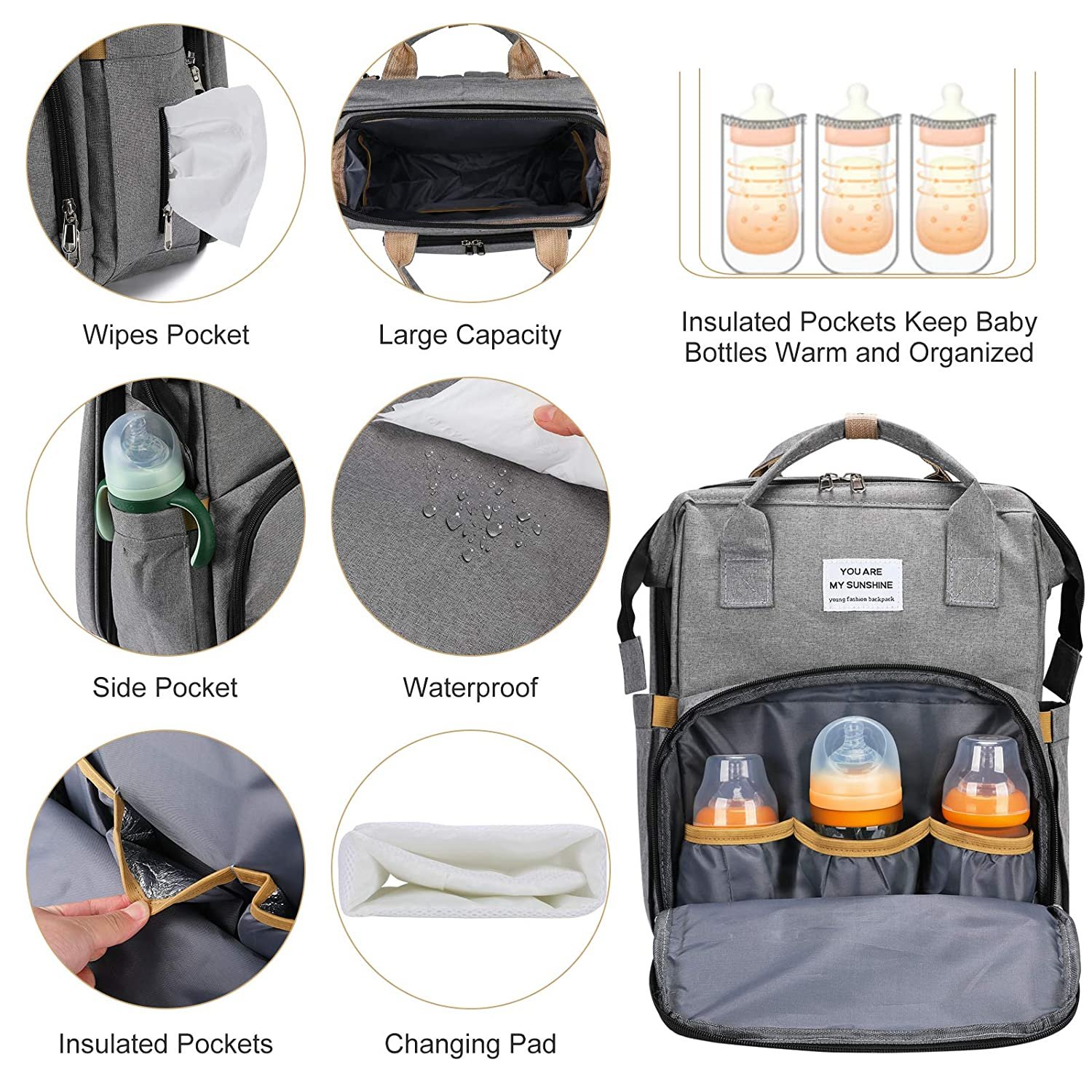 🔥Diaper Bag Backpack with Changing Station💥