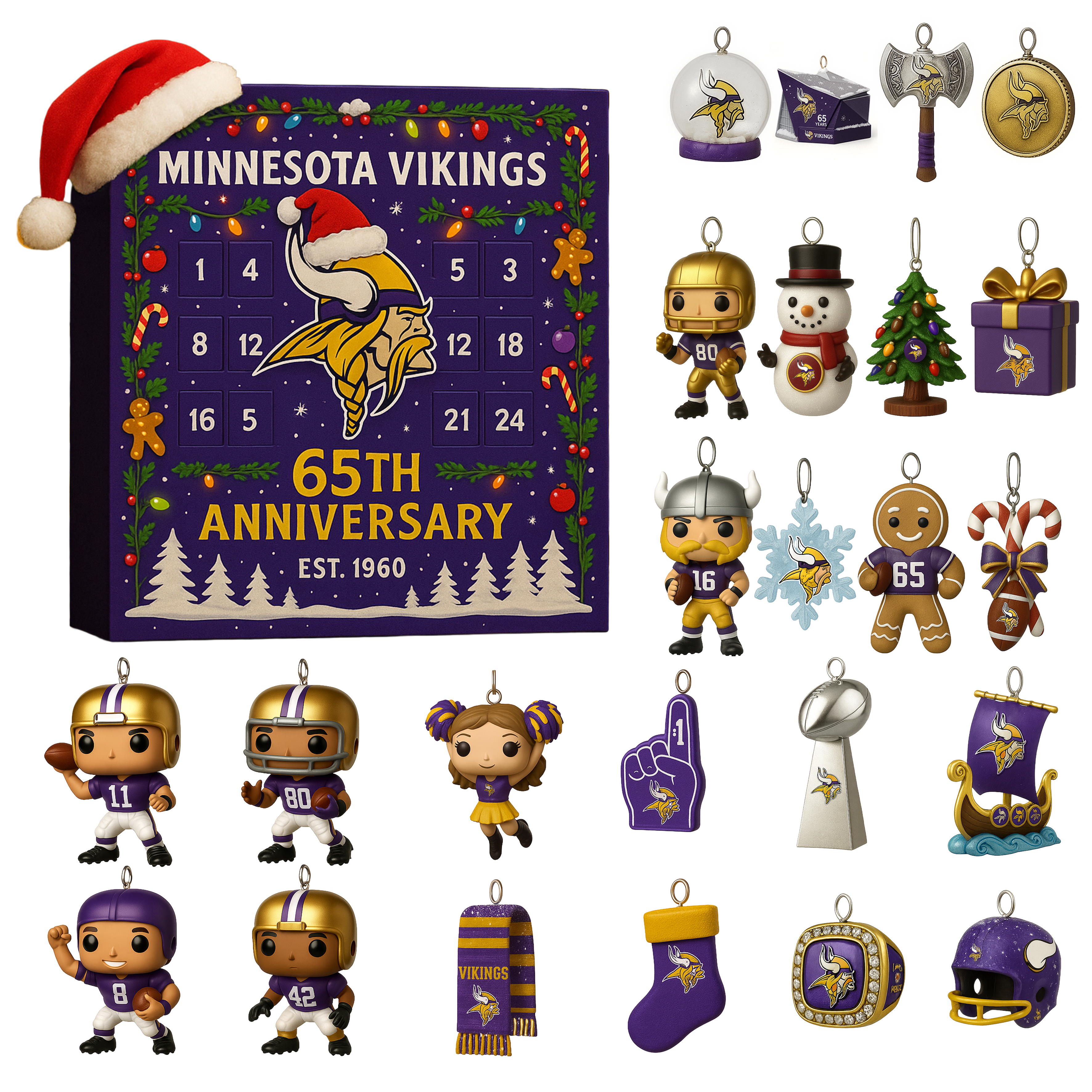 Minnesota Vikings 65th Anniversary Advent Calendar 2025