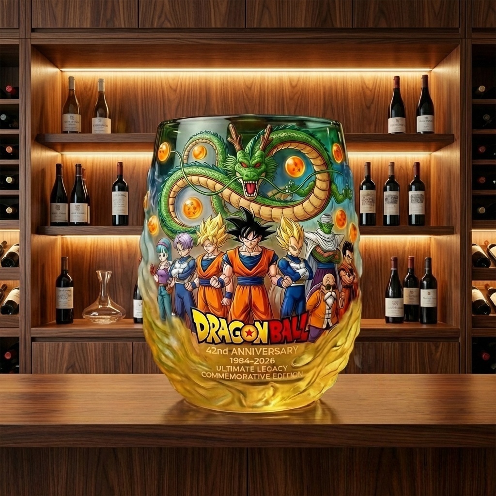 🐉🔥 Dragon Ball 42nd Anniversary Commemorative Whiskey Glass