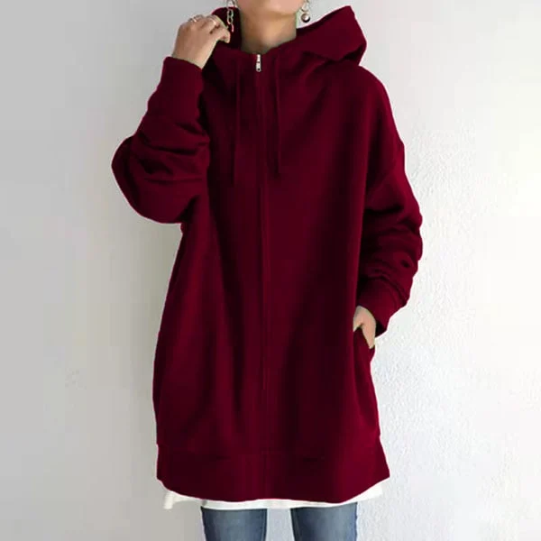 (🎁2024 New Year Hot Sale🎁)Women's Autumn/Winter Zipper Hooded Sweater