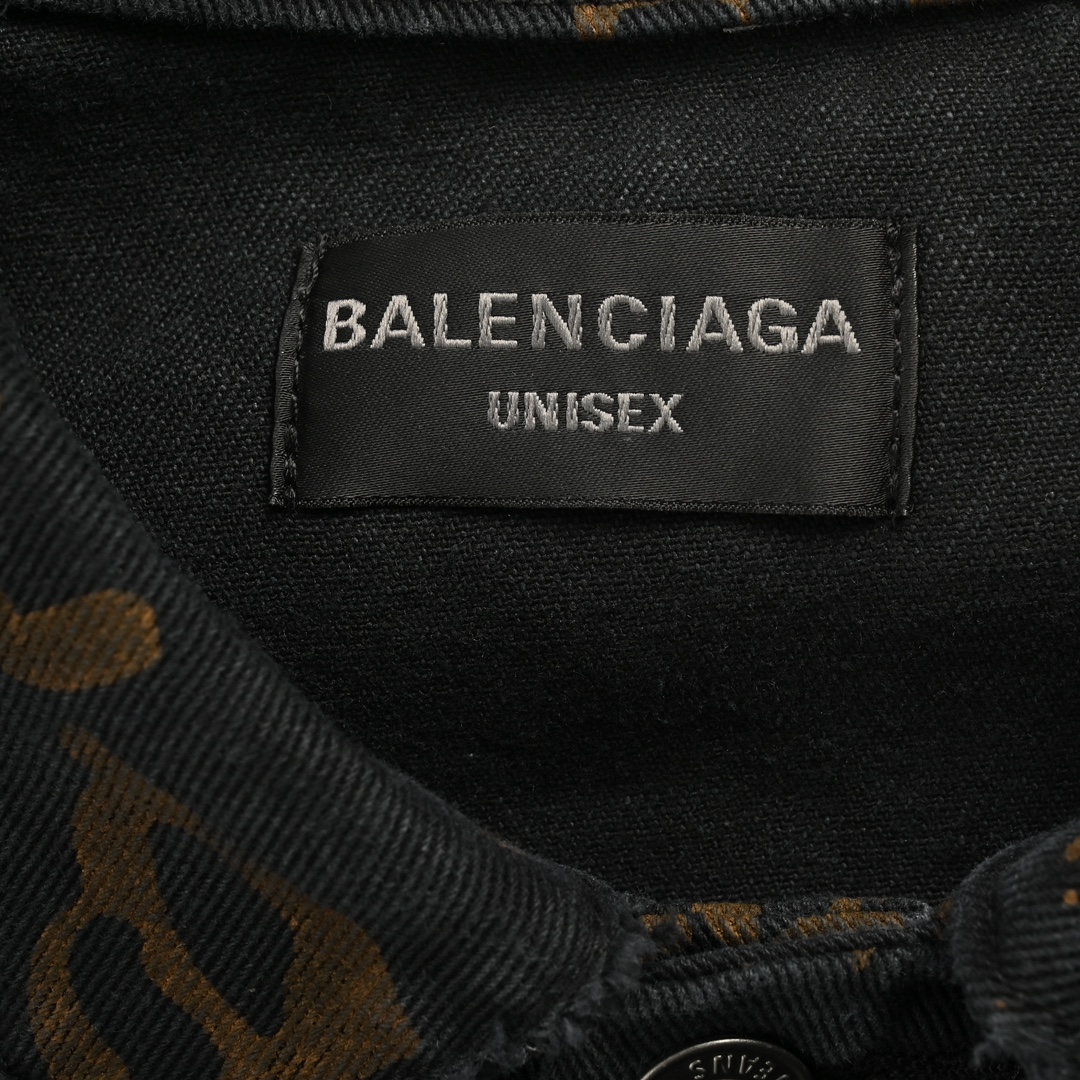 Balenciaga 24Fw color-printed all-over denim jacket