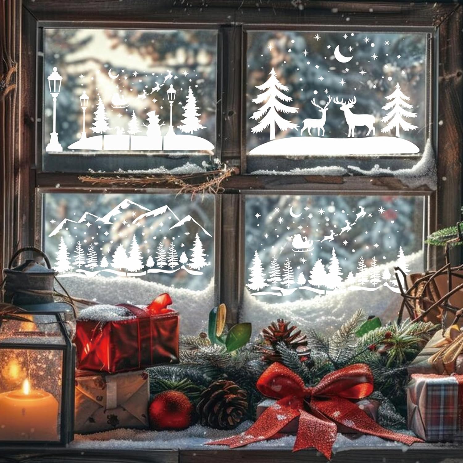 🎄CHRISTMAS ON SALE🔥Christmas Stencils for Window Reusable