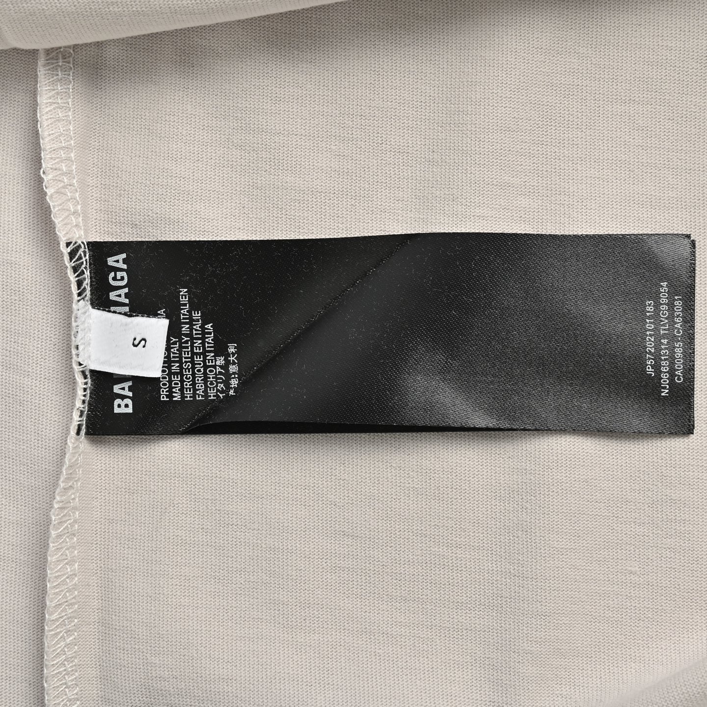 Balenciaga Gradient Logo Letters Round Neck Short Sleeve