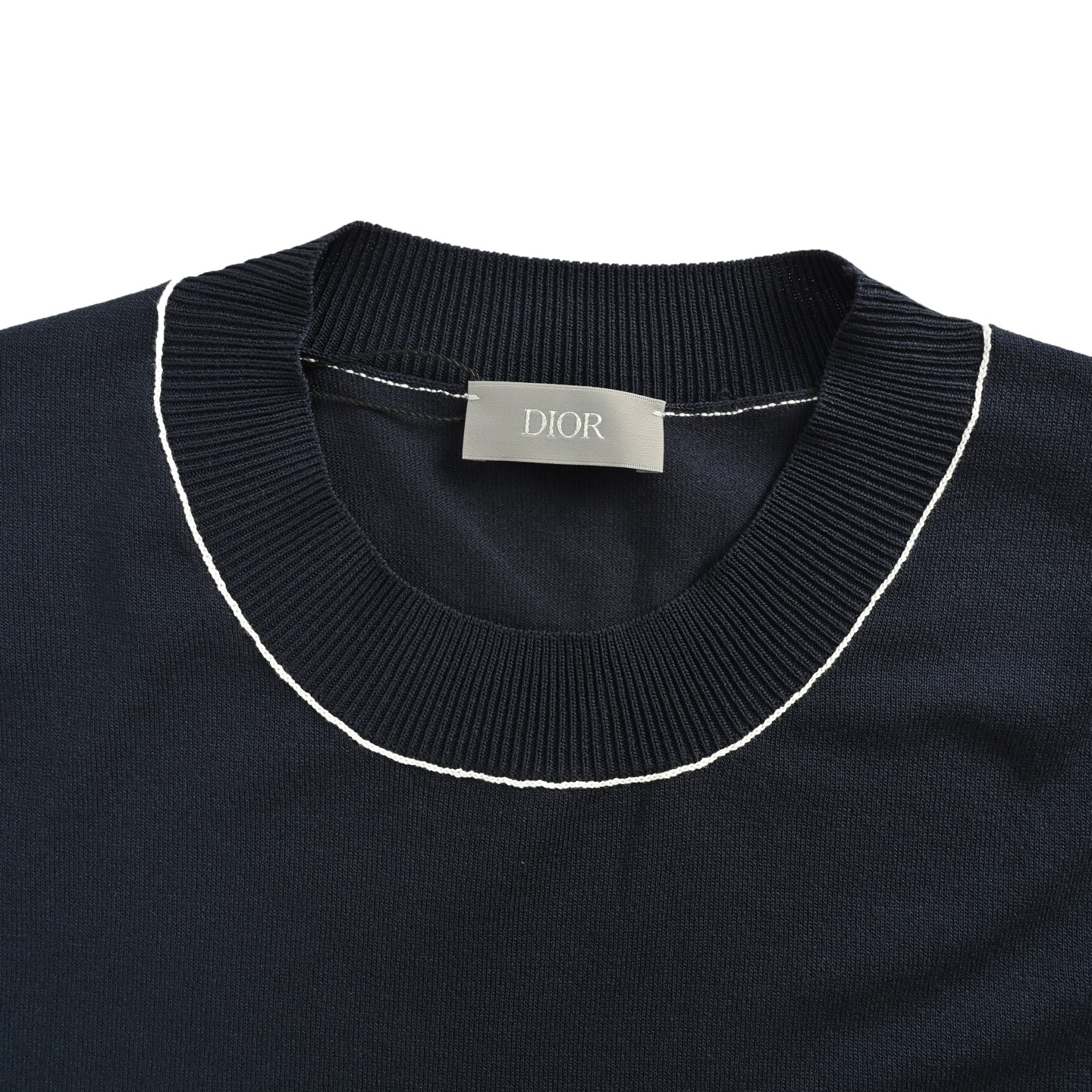 Dior 25ss diamond embroidered knitted short sleeves