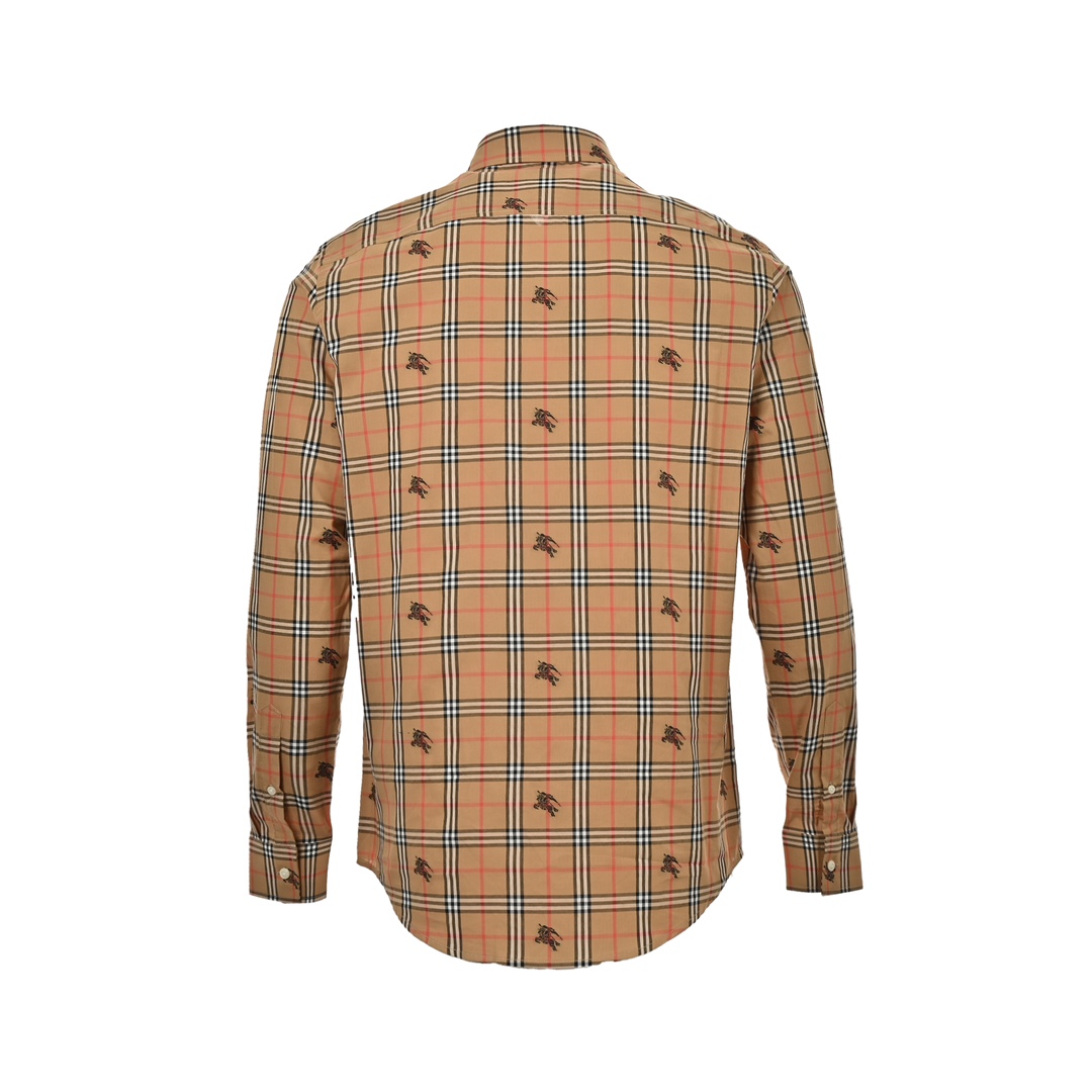 Burberry 24Fw allover warhorse print check shirt