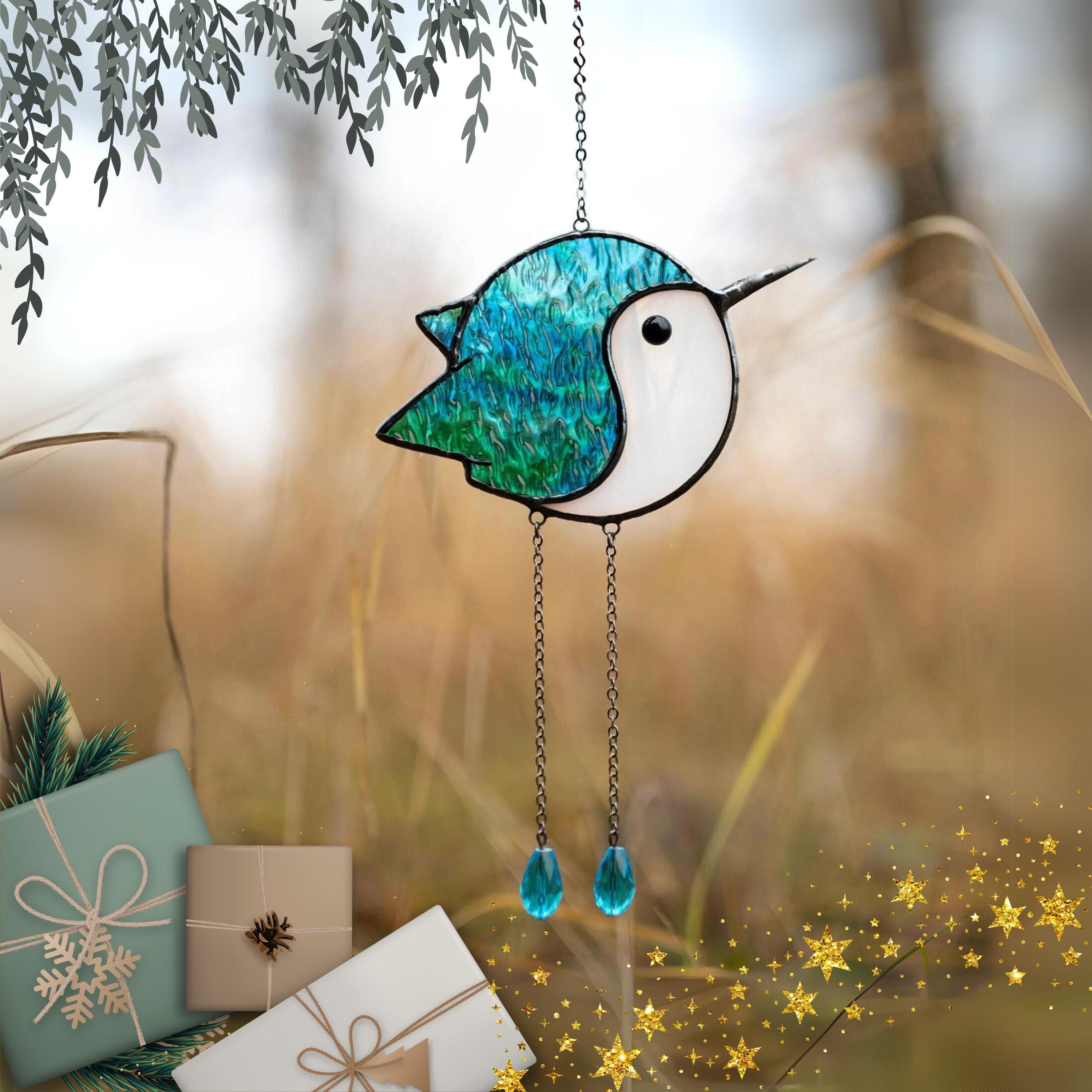 Stained glass Hummingbird Suncatcher