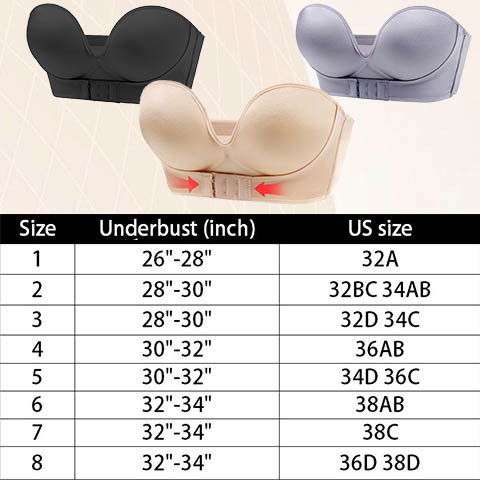 (🔥Last Day Promotions-50% OFF)Front Buckle Strapless Adjustable Bra-BUY 3 FREE SHIPPING