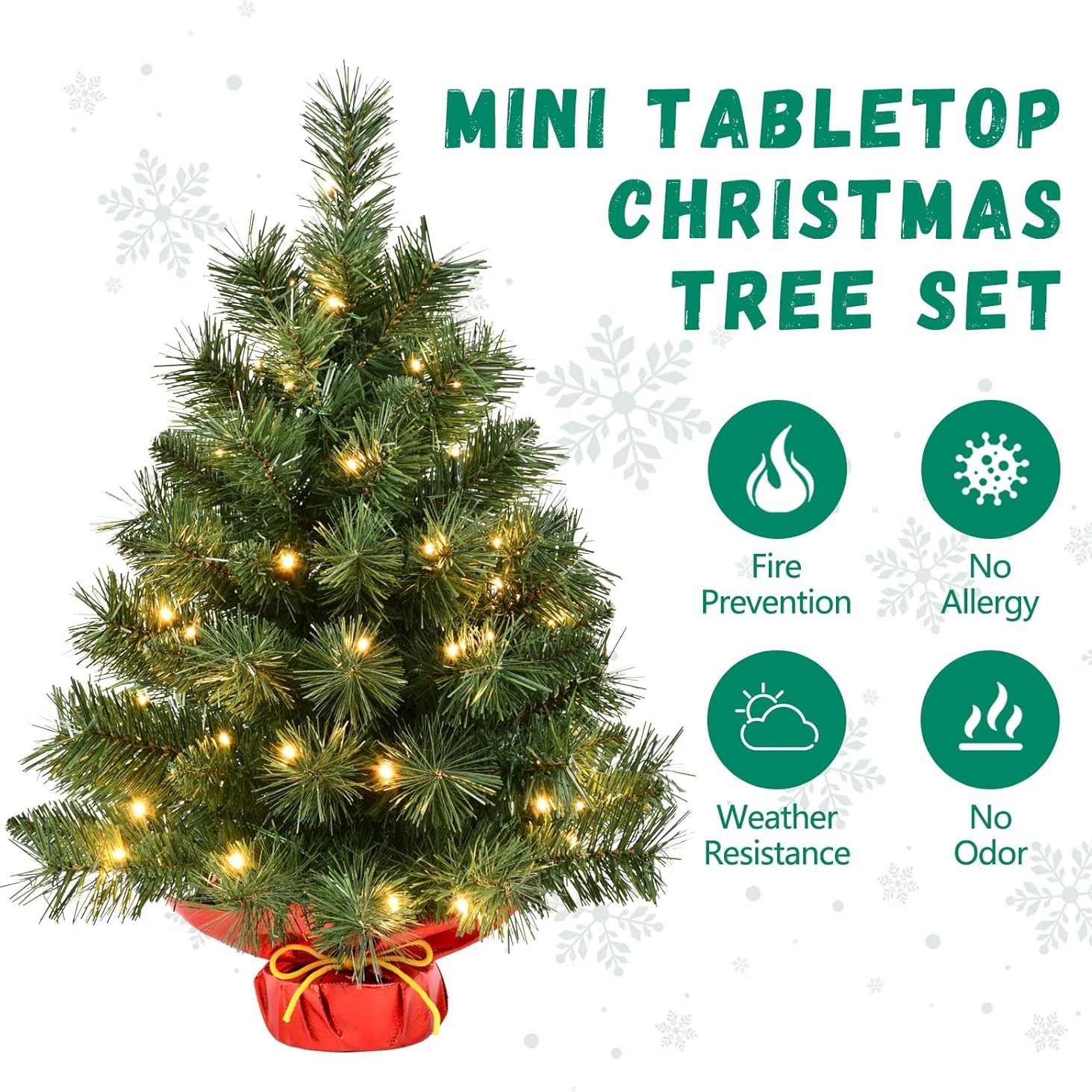 🎅2024 Christmas Promos🔥Pre-lit Artificial Mini Christmas Tree