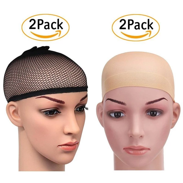 Mesh / Net Wig Cap Hat Nylon Stretch Elastic Snood 2Pcs