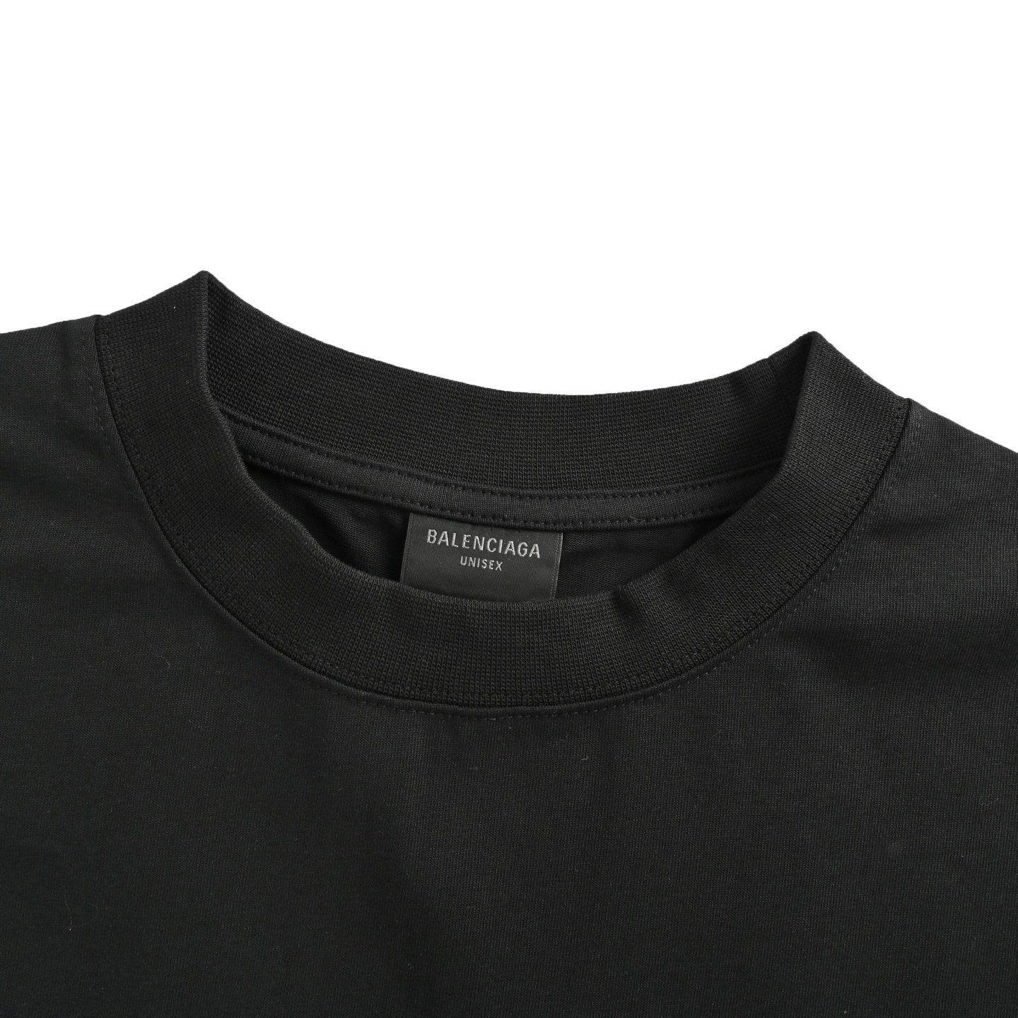 Balenciaga 25ss embroidered letter badge short sleeve