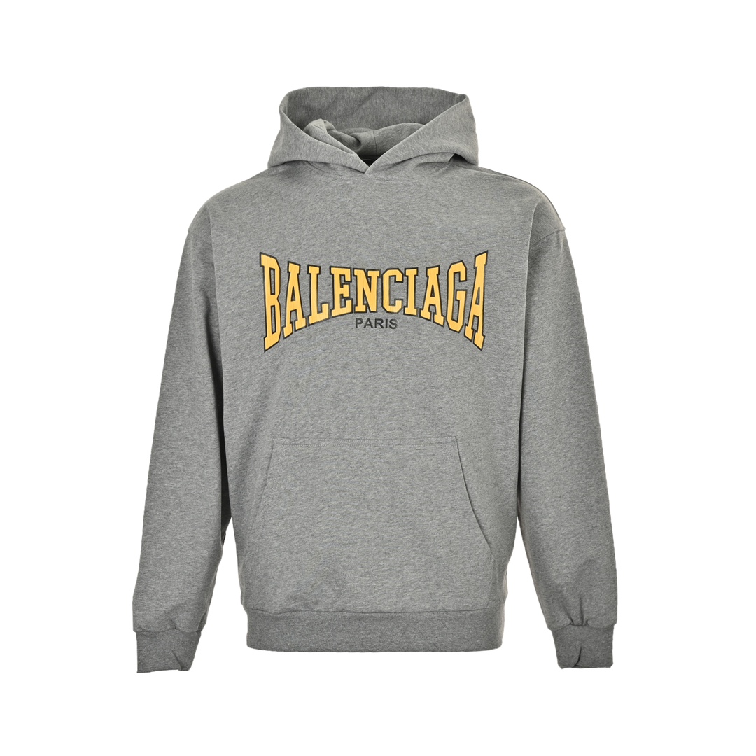 Balenciaga 24Fw burst letter print hooded sweatshirt