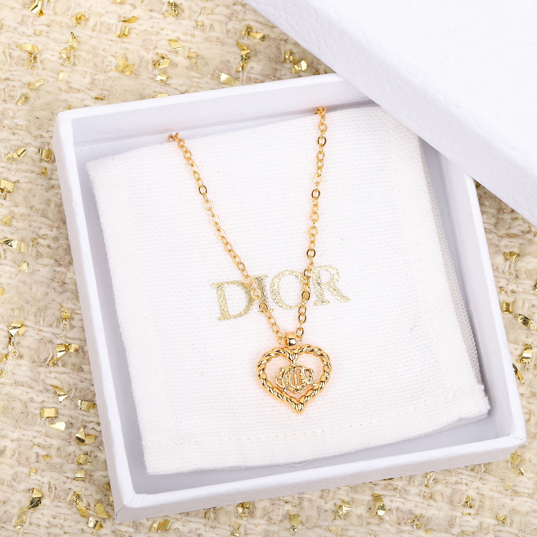 Dior Braided Heart Necklace