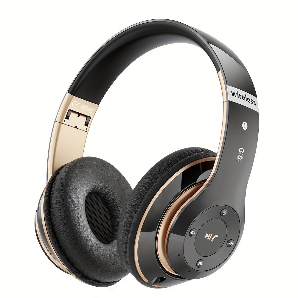 6S Hi-Fi Stereo Foldable Wireless Stereo Headsets Earbuds  With Built-in Mic