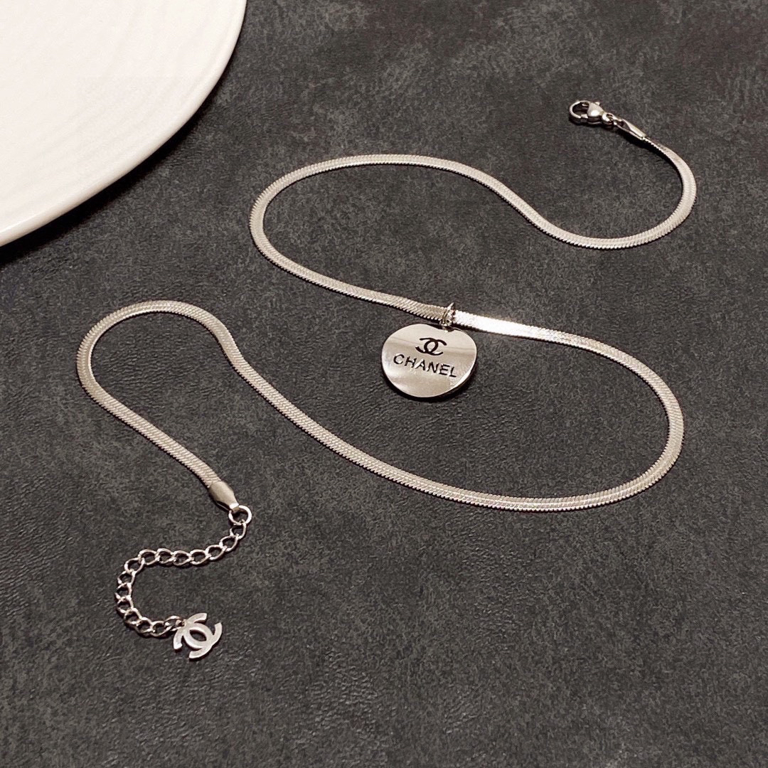 Chanel Flat Snake Bone Necklace