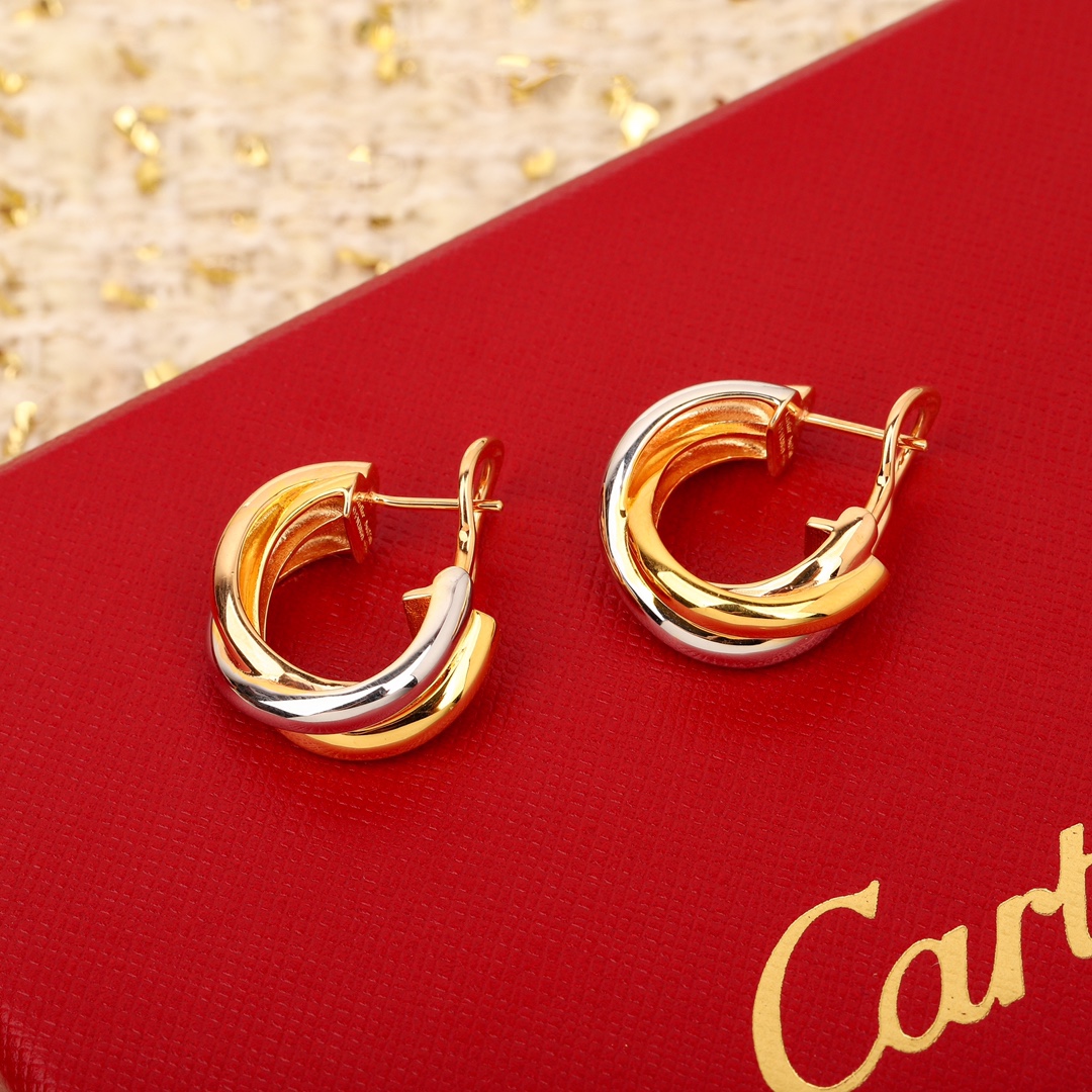 Cartier 3-ring earrings