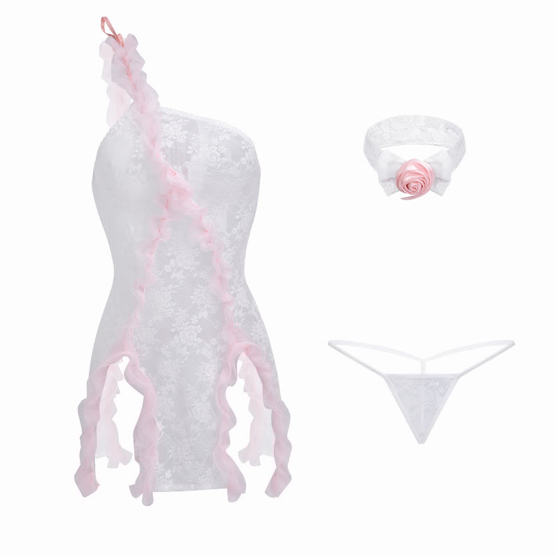 Sexy Lace Lingerie See-through Slip Dress