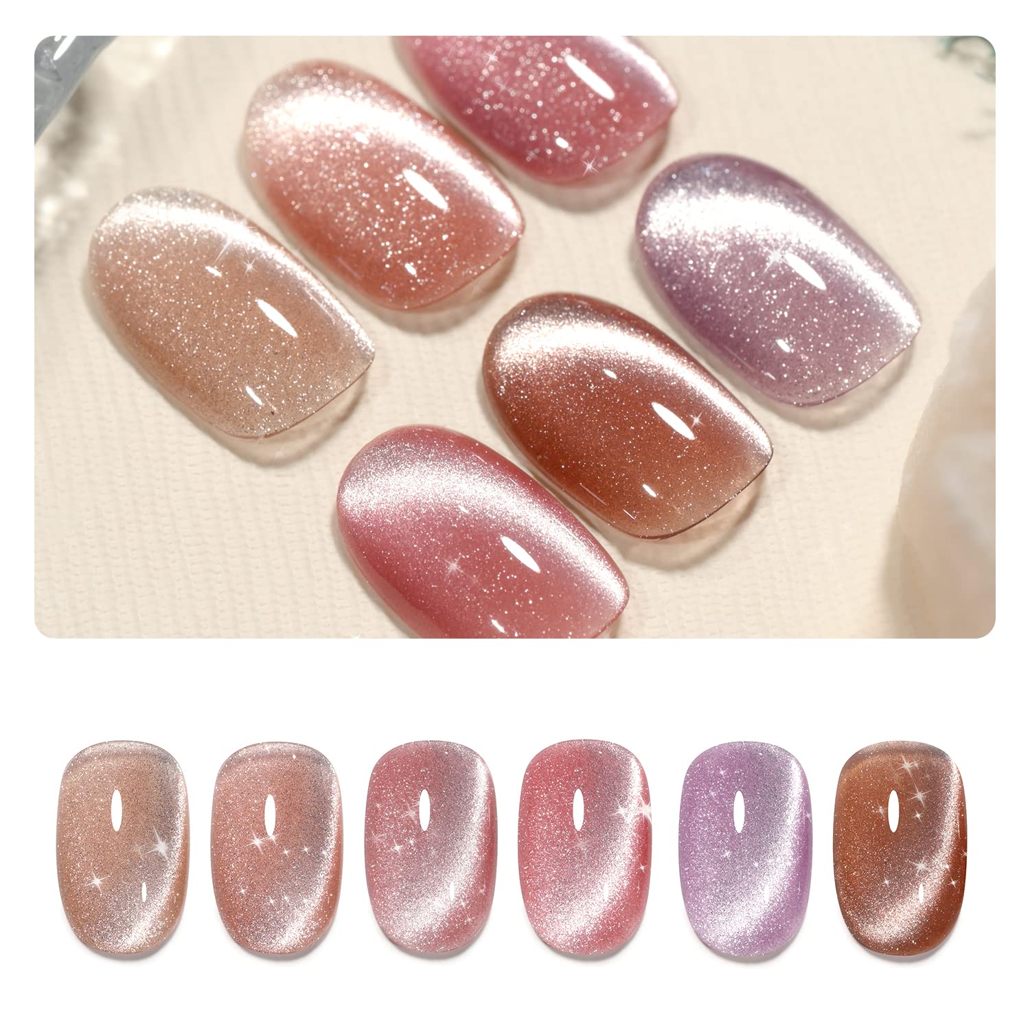 👍Last Day Promotion 60% OFF💥GLITTER CAT EYE - 4 Color Solid Nail Gel New Nail Polish Plate Uv Mousse Cream Manicure