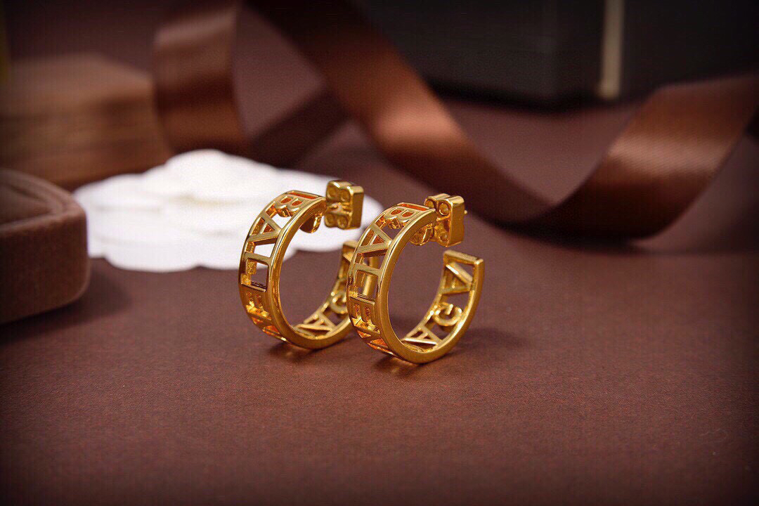 Balenciaga Hollow Font Earrings
