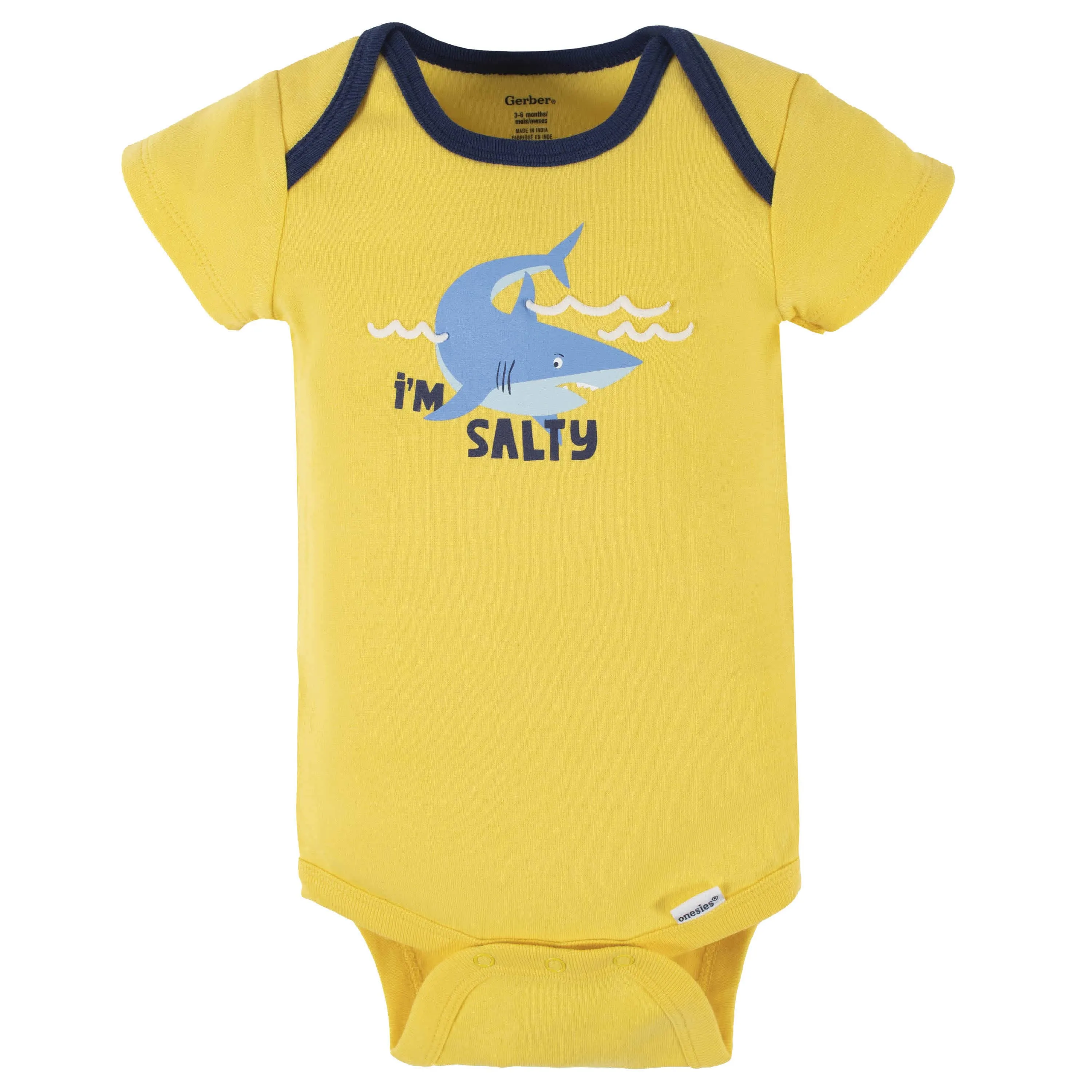 4-Pack Baby Boys Shark Zone Short Sleeve Onesies Bodysuits