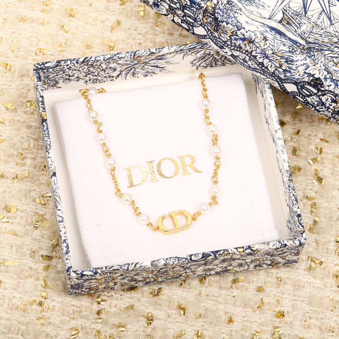 Dior CD Pearl Necklace