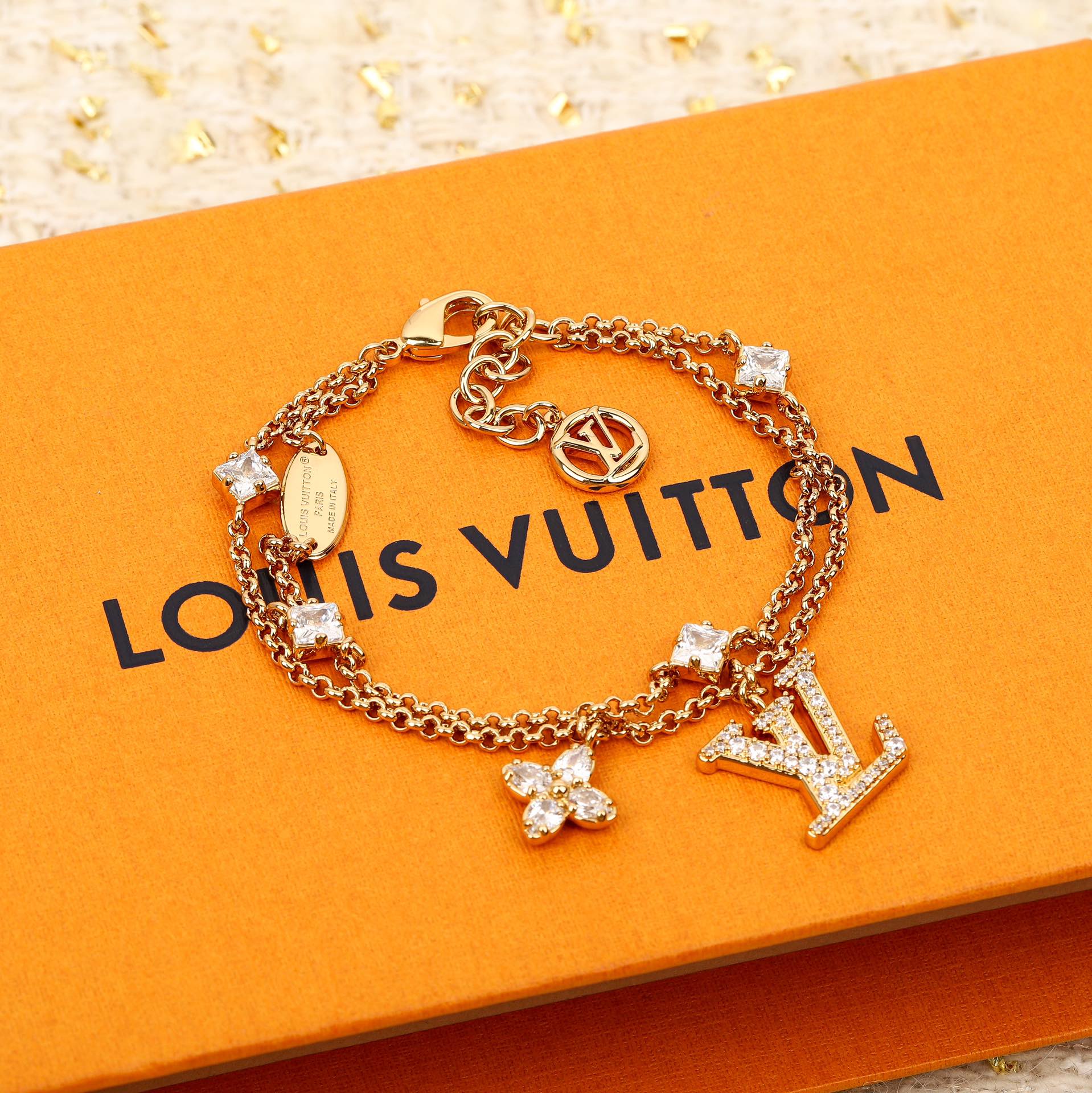Louis Vuitton Double Layer Diamond Bracelet