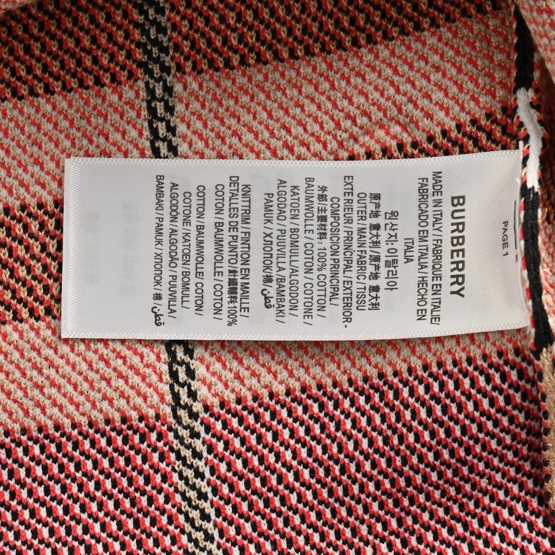 Burberry 24ss check preppy crew neck sweater