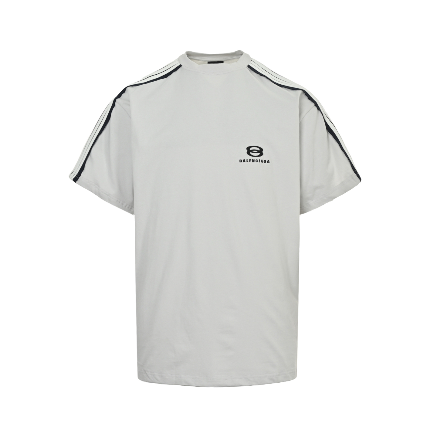 Balenciaga 25ss shoulder strap double ring embroidered short sleeves