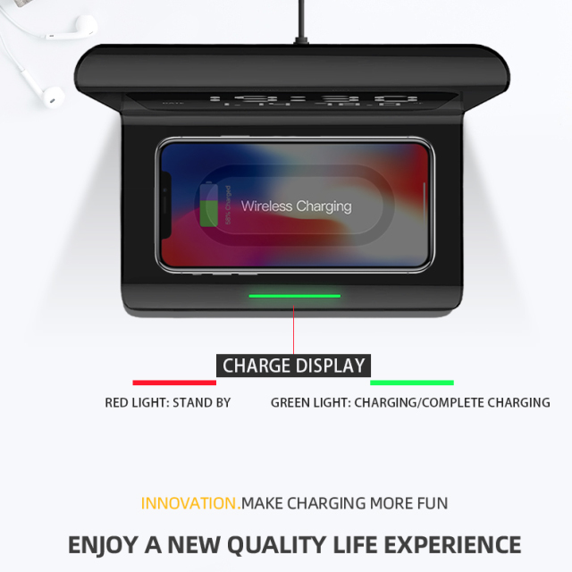 🎉Winter Sale 30% OFF - New Creative Wireless Phone Charging Station With Digital Alarm Clock